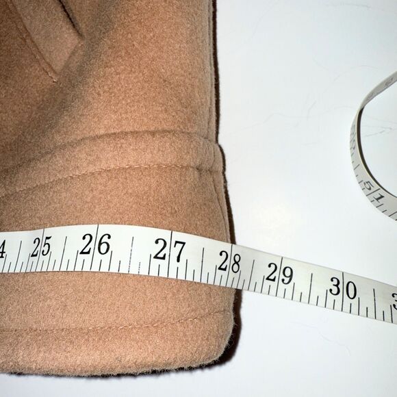 Summersalt The Warmest Wool Coat Short Button Front Fawn Tan Collar Jacket 2XL - Picture 11 of 15